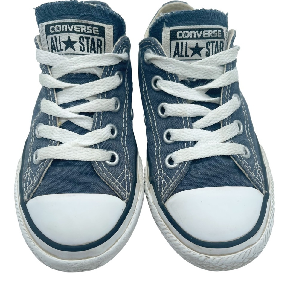 Converse All Star Low Top Sneakers Size Youth 11 Navy Canvas Lace Up - Picture 4 of 15